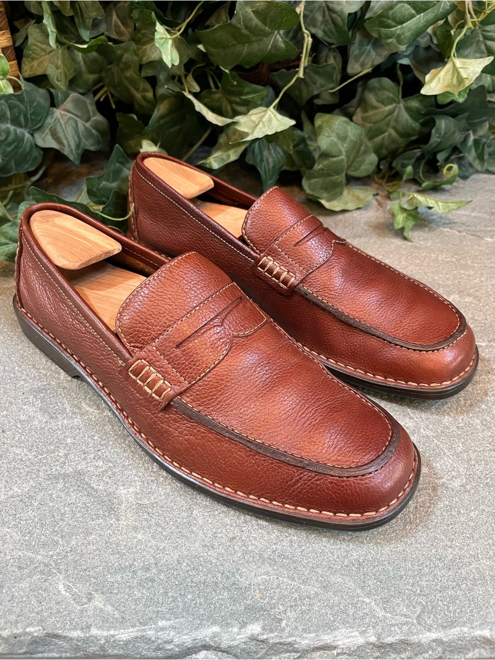 Rockport Penny Loafers Pebbled Leather Comfort Slip On Men's Size 9.5 M APM2469F
